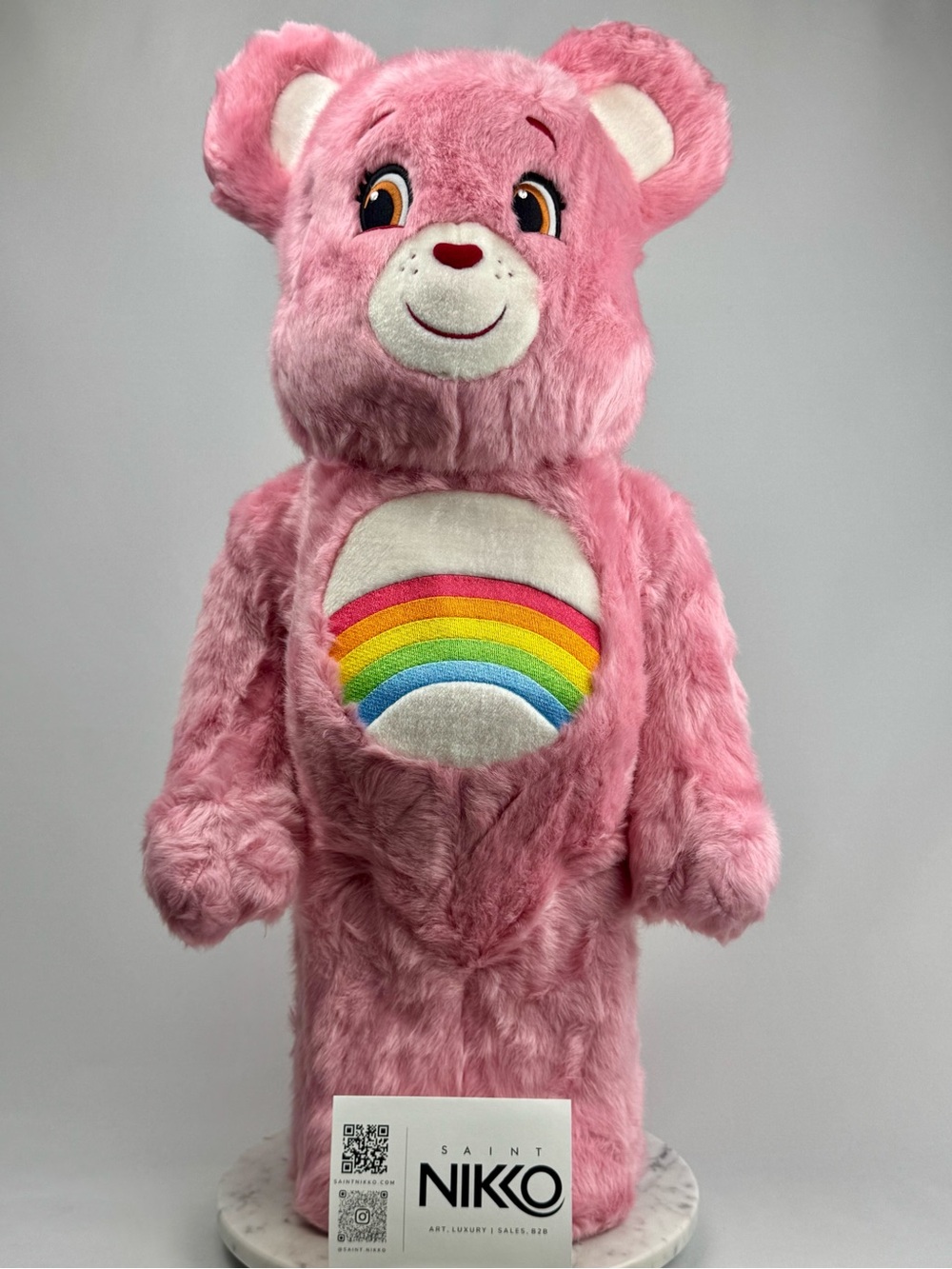 Care Bears Pink Rainbow Bear Plush Bearbrick 1000%